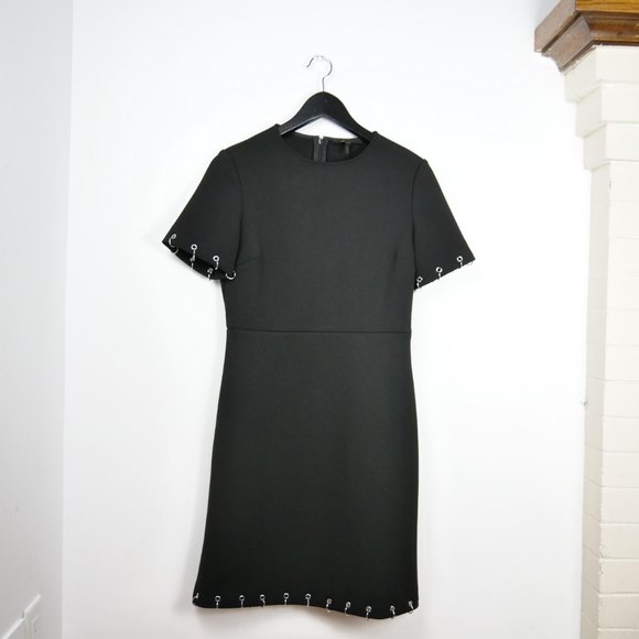 MAJE Black Dress with Piercings Neoprene - Picture 4 of 13
